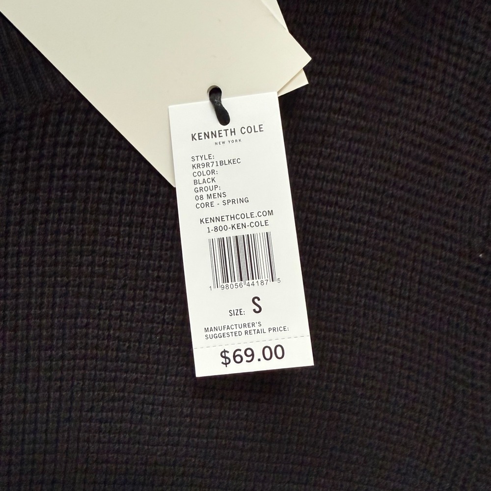Kenneth Cole Sweater Collection Mens Small Crew Neck Long Sleeved Heathered Back - Picture 4 of 7